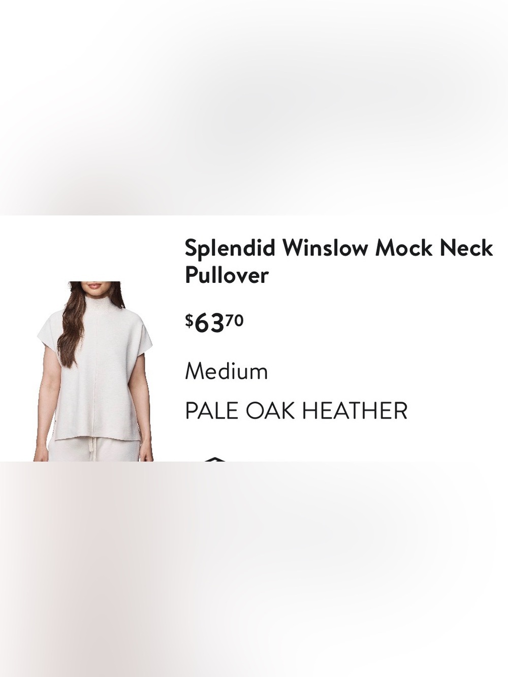 Splendid Pale Oak Heather Pullover Sweater